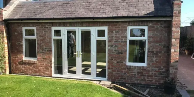 Side return extension along a house